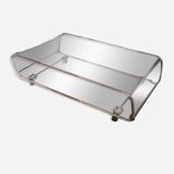 Habitat plexiglass coffee table on wheels