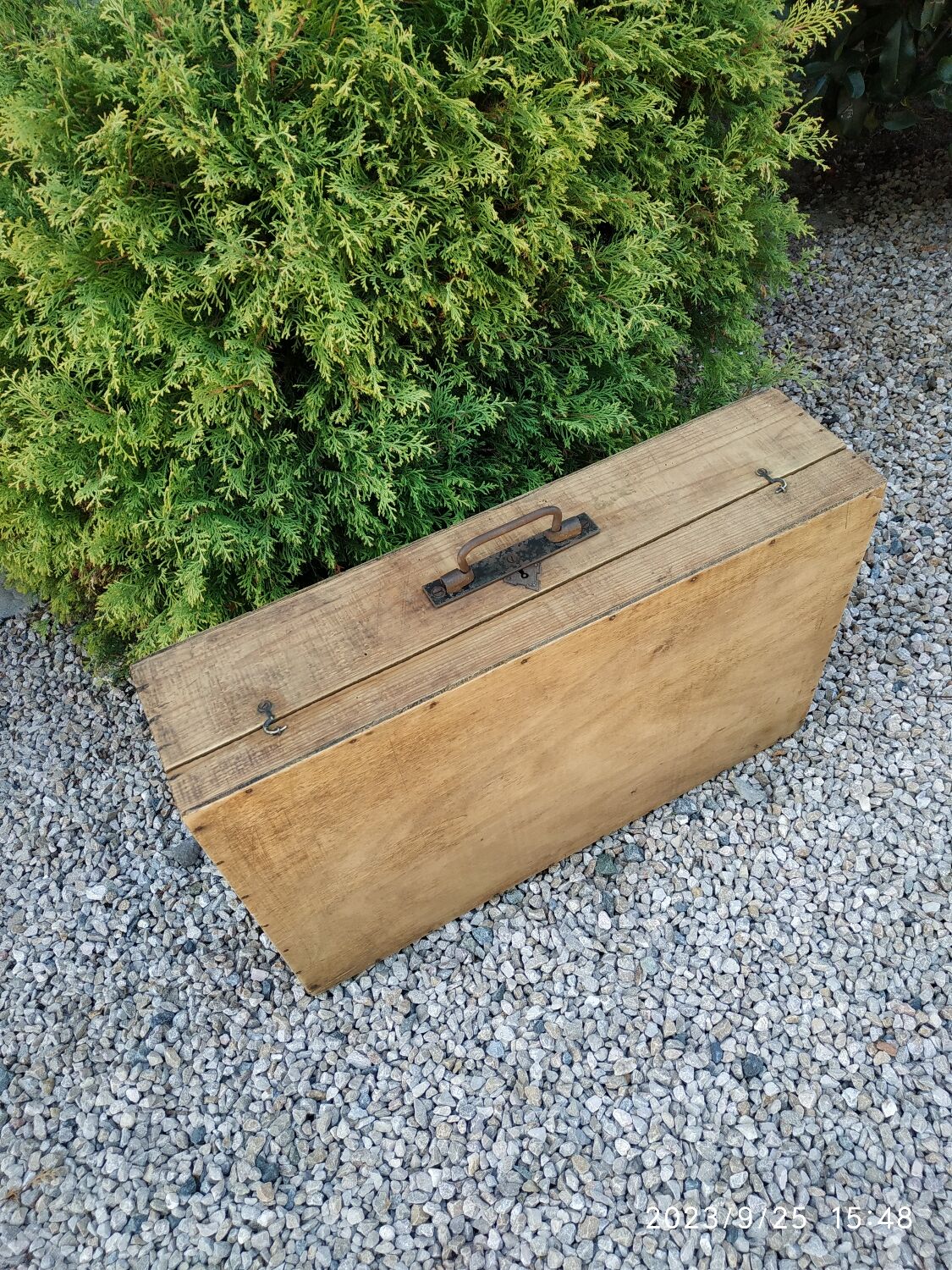 Wooden suitcase