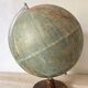Old terrestrial globe with wooden base H46 cm