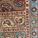 Tapis ancien d’orient persan de Ghoom fait main 142x205 cm