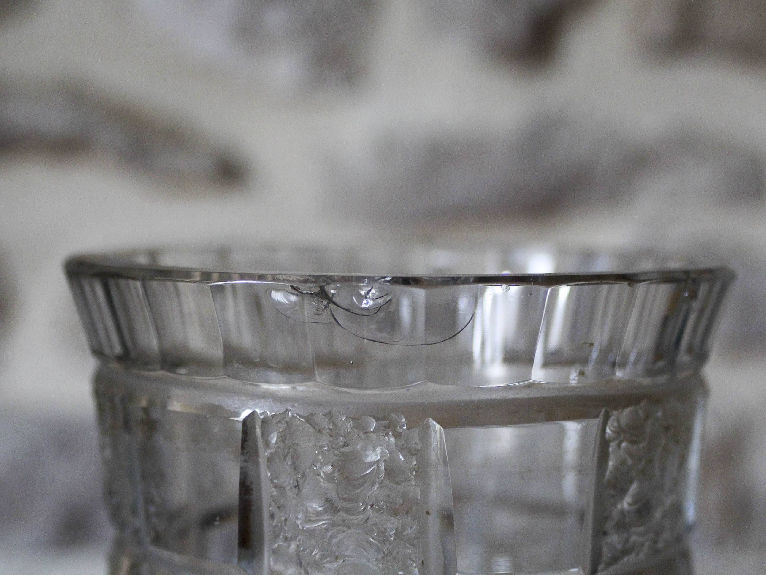 Cut crystal vase by A. Houillon (1885-1954)