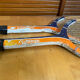 Pair of vintage wooden tennis rackets for cadet junior sport courier