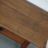 Table d'appoint ancienne en bois fruitier de style rustique français, XIXe siècle