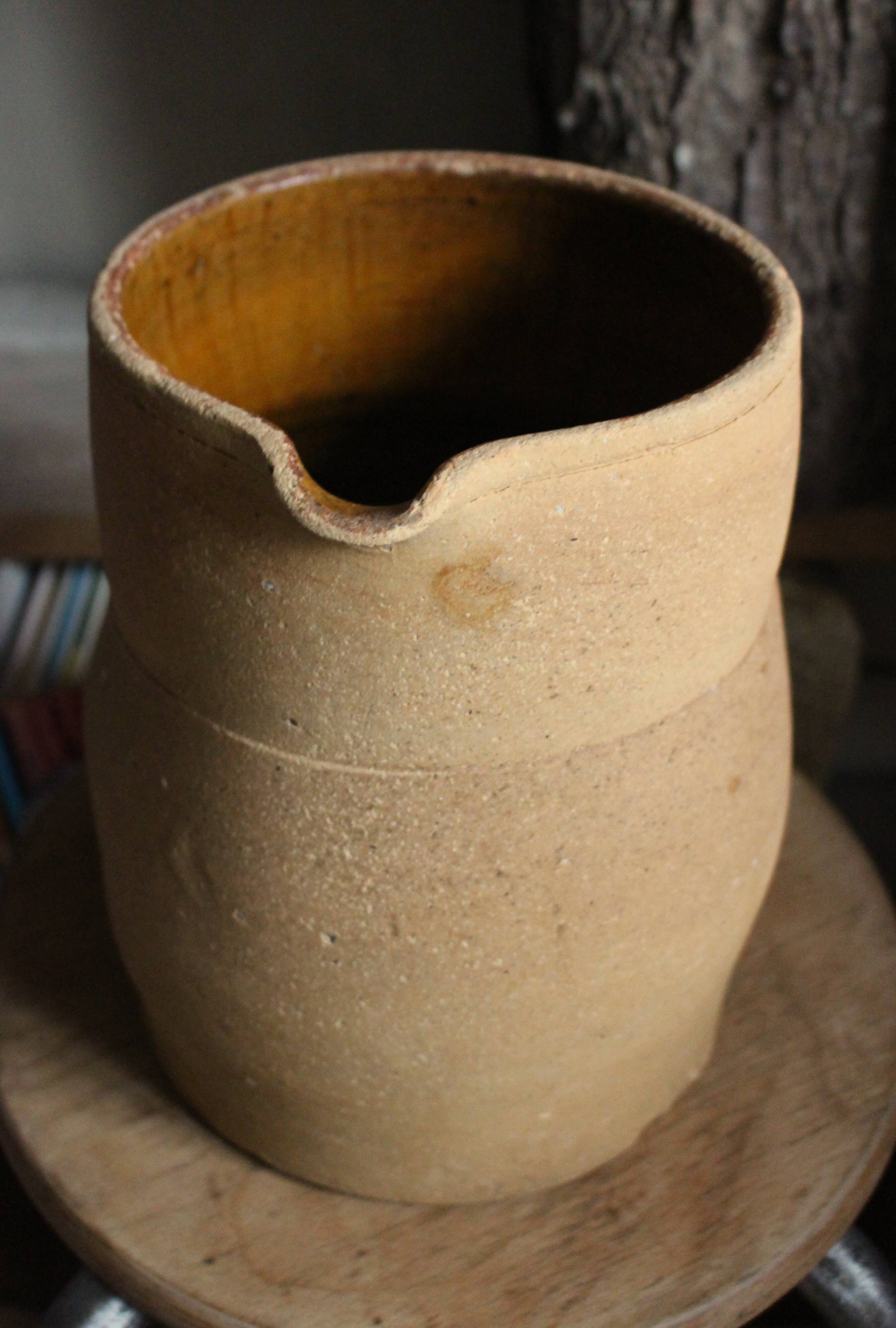 Large earthenware jug artisan pottery