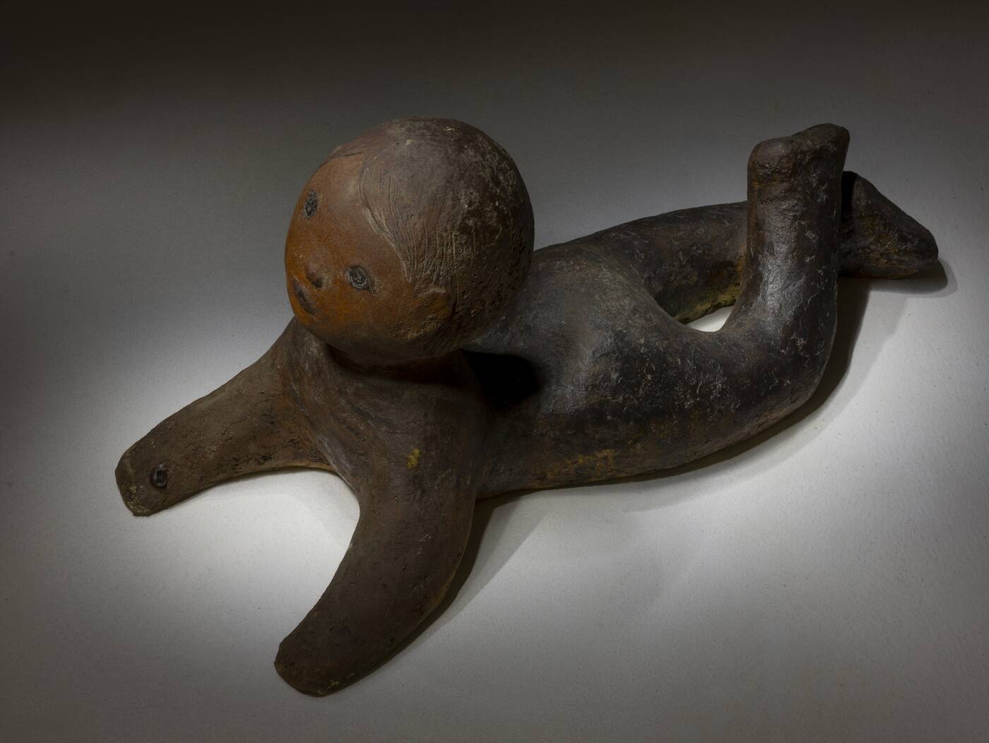 Toddler, Ceramic Garden Statue, 1960s–1970s, Czechoslovakia