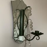 Antique Venetian mirror candle holder