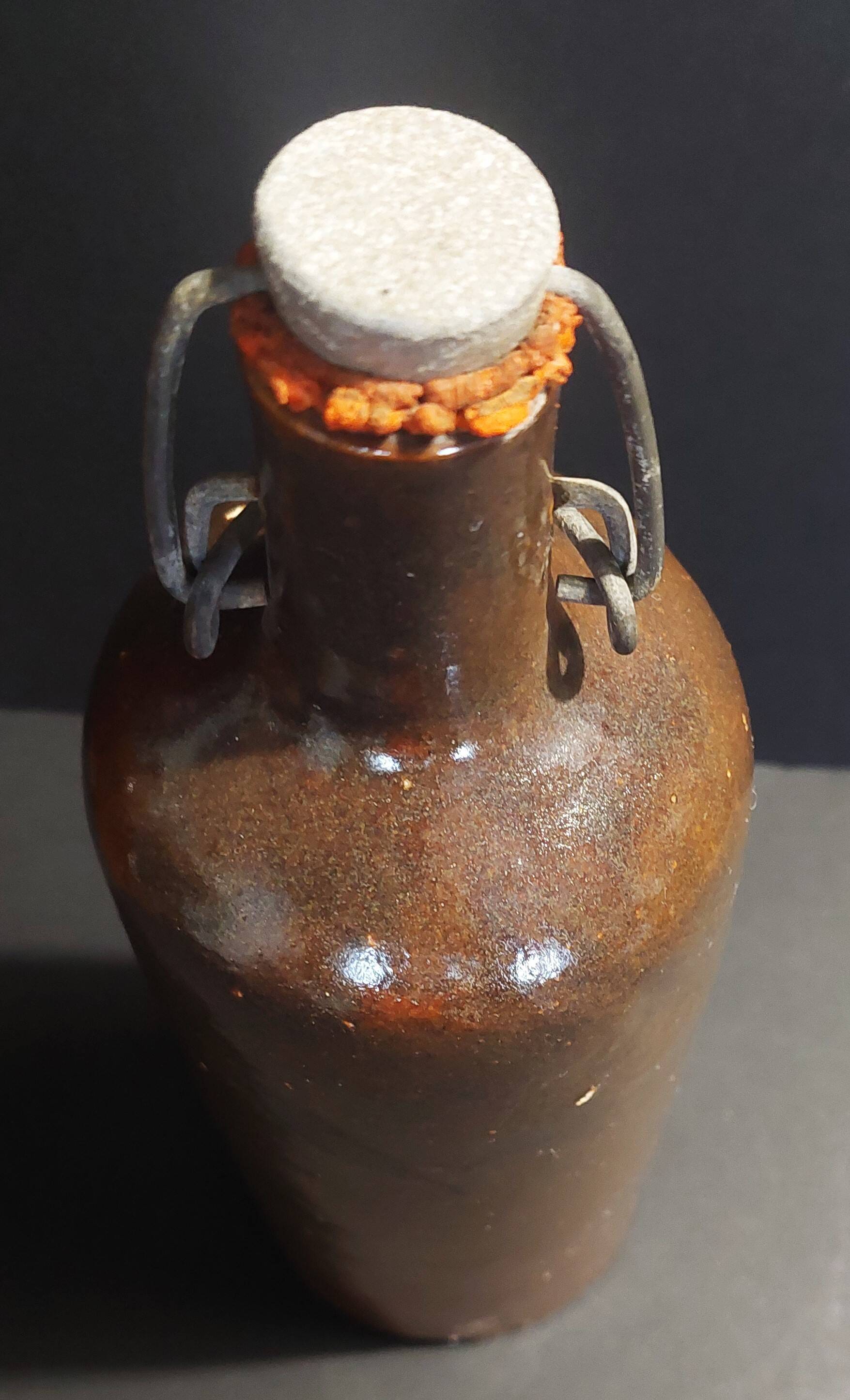 20th century glazed stoneware bottle