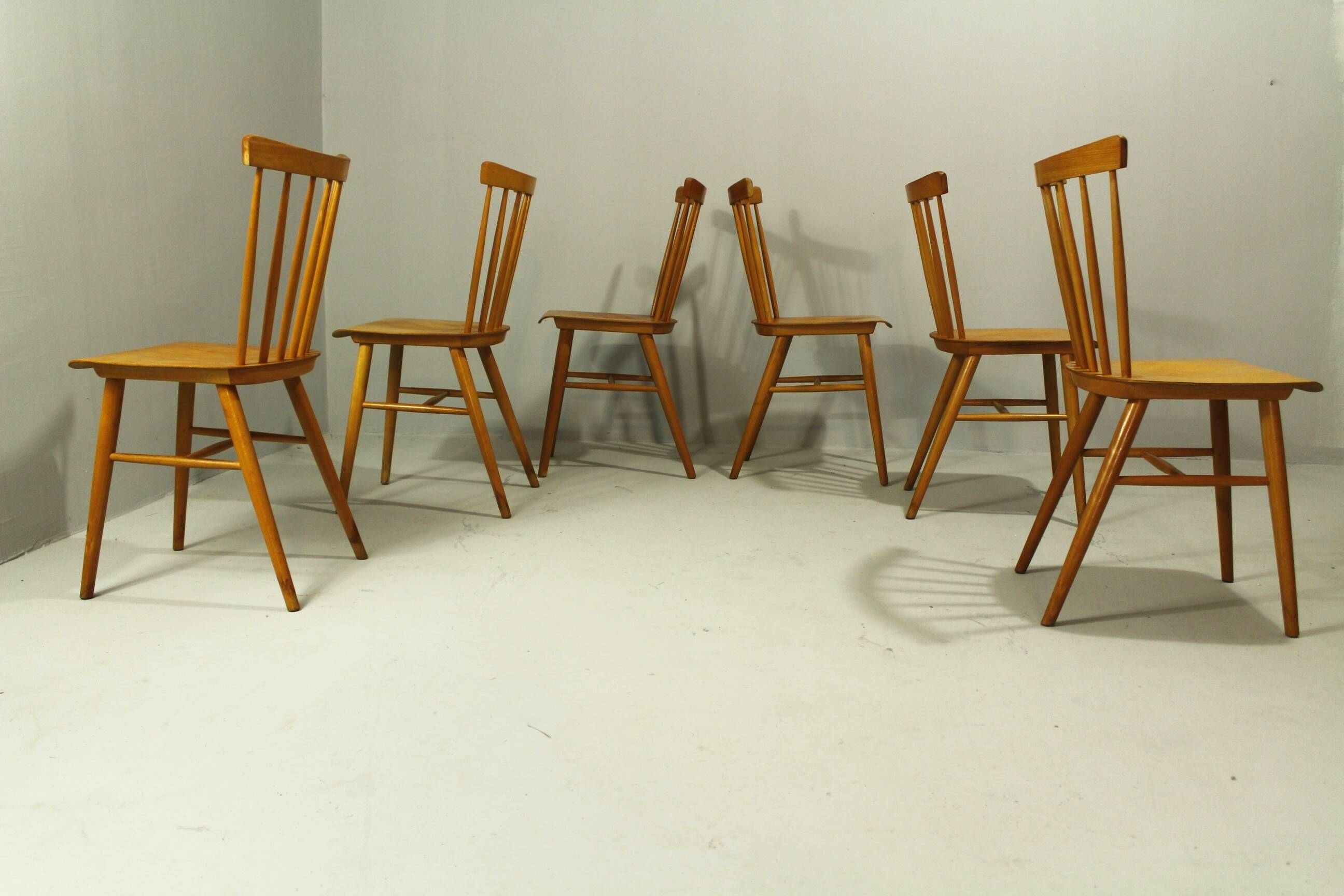 Bistro Chairs from Ton, 1970s, Set of 6