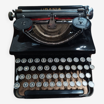 Machine à écrire urania noire années 30 qwertz