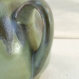 Sugar bowl in flammé rigging signed Denbac