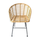 Natural coloured rattan resin armchair