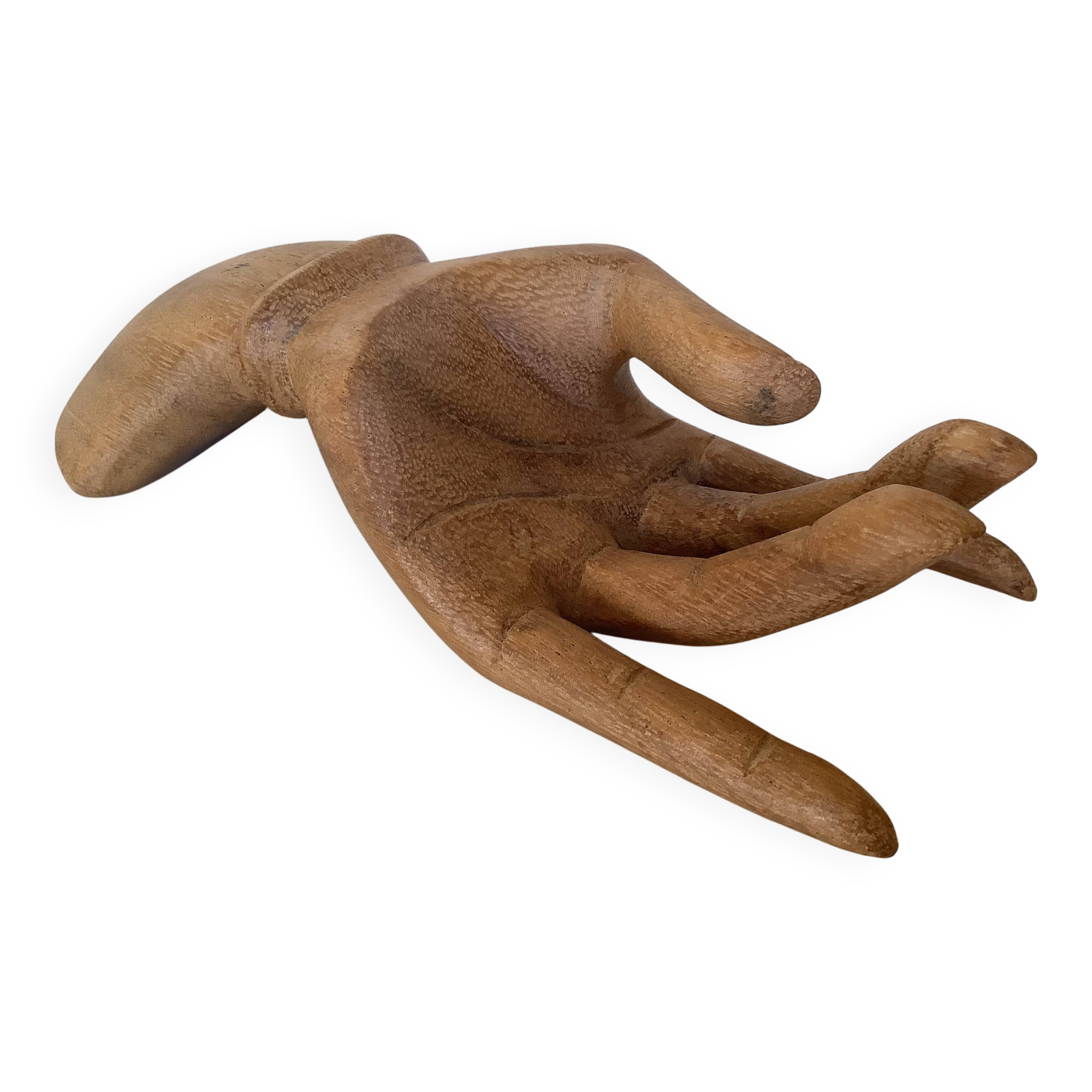 Wooden hand ring sizer pocket emptier