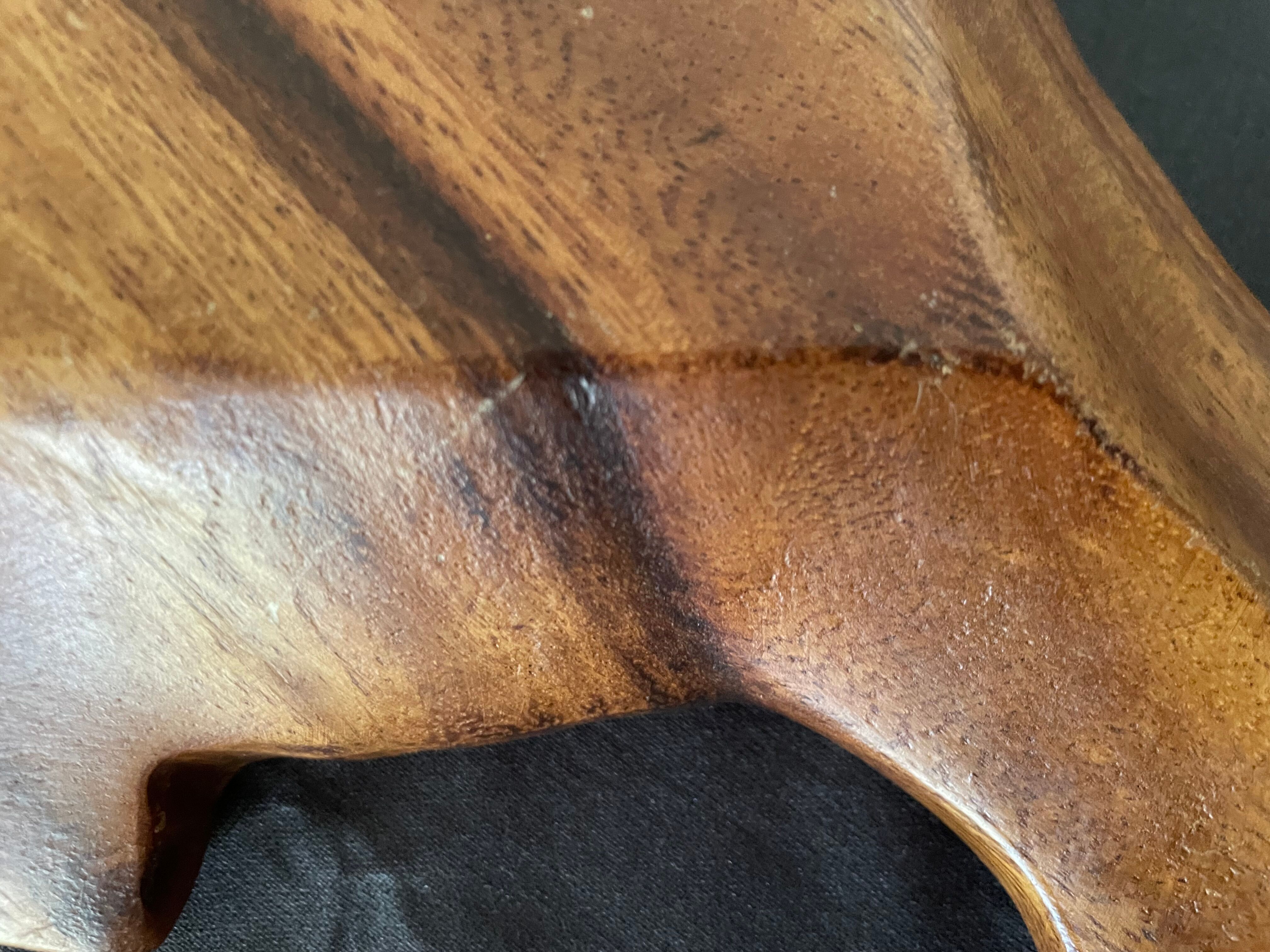 Wooden fish shaped dish