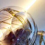 Val saint lambert Studio Cristal vaas, Alfred collard, reliëf decor, 1996