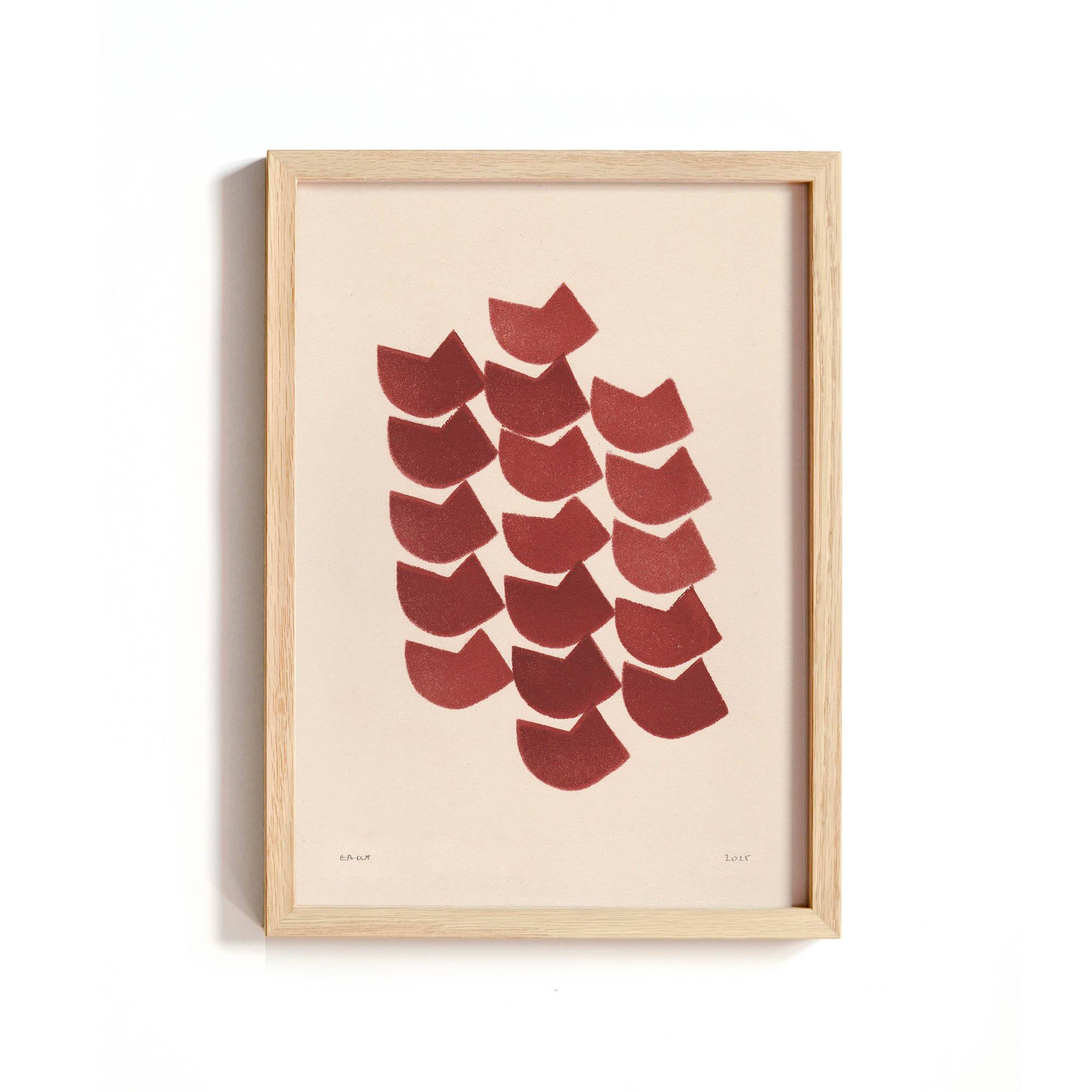 Collection de 4 peintures acryliques sur papier signées Eawy