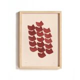 Collection de 4 peintures acryliques sur papier signées Eawy