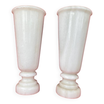 Pair of marble vases