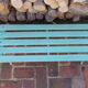 Set of 2 garden benches, for children in cast iron and wood