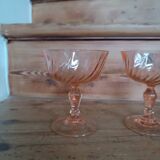 Set of four rosaline champagne glasses