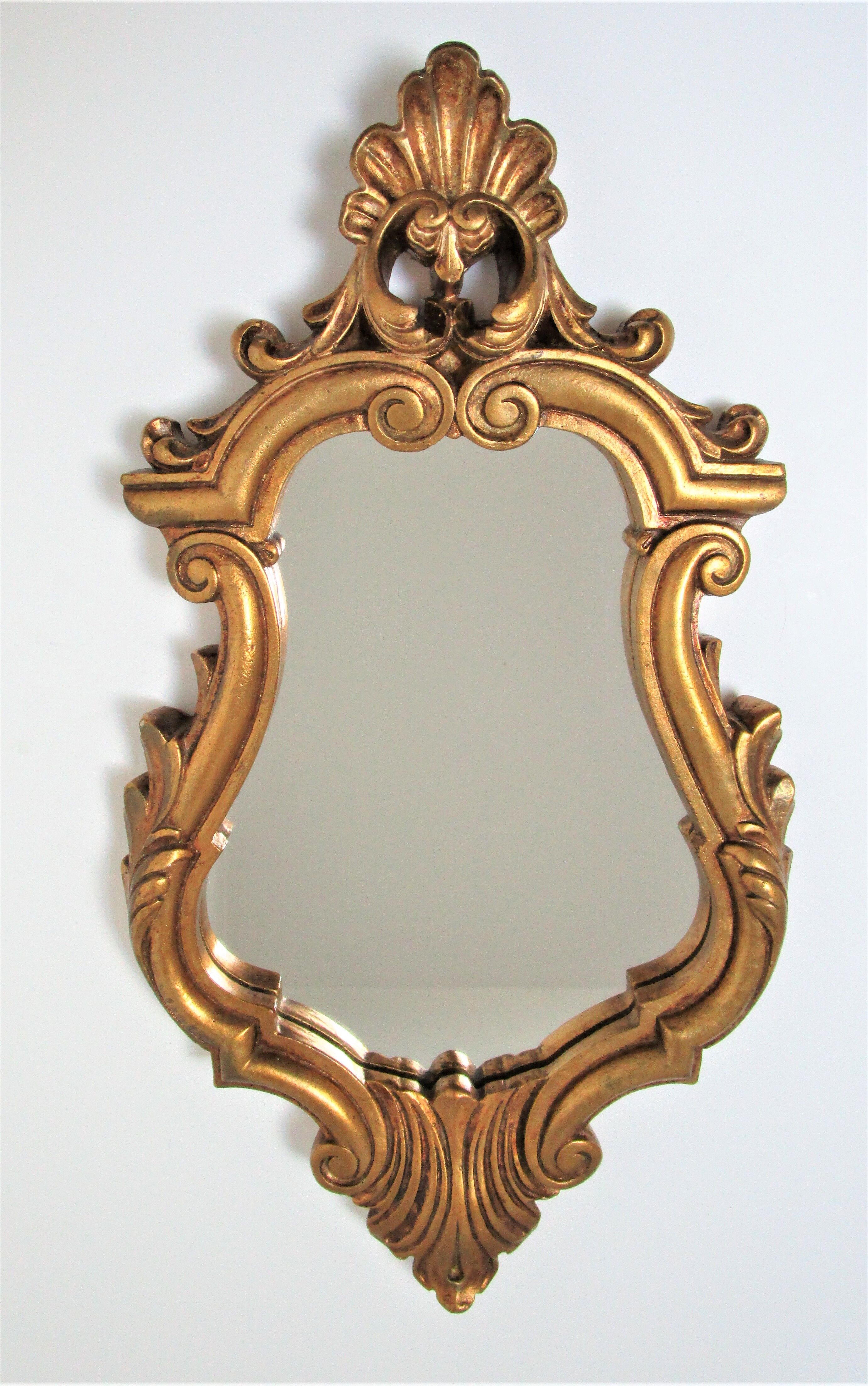 Mirror rocaille gilded ice saint-gobain vintage