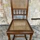 Chaise ancienne neo renaissance chêne + assise + dossier cannées vintage