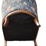 Satin Fabric Basket Chair