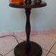 Wooden 1960s lamppost with large lampshade