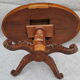 Oval side table XIX, mahogany foot