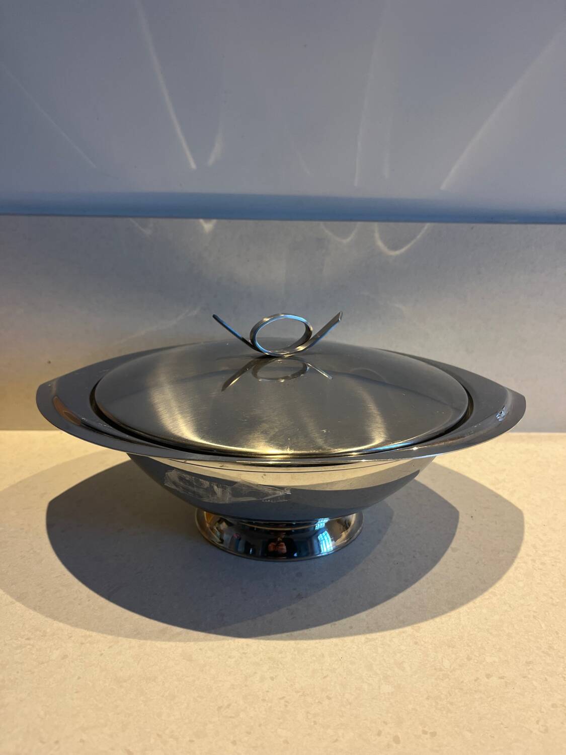 Chrome soup tureen Guy Degrenne