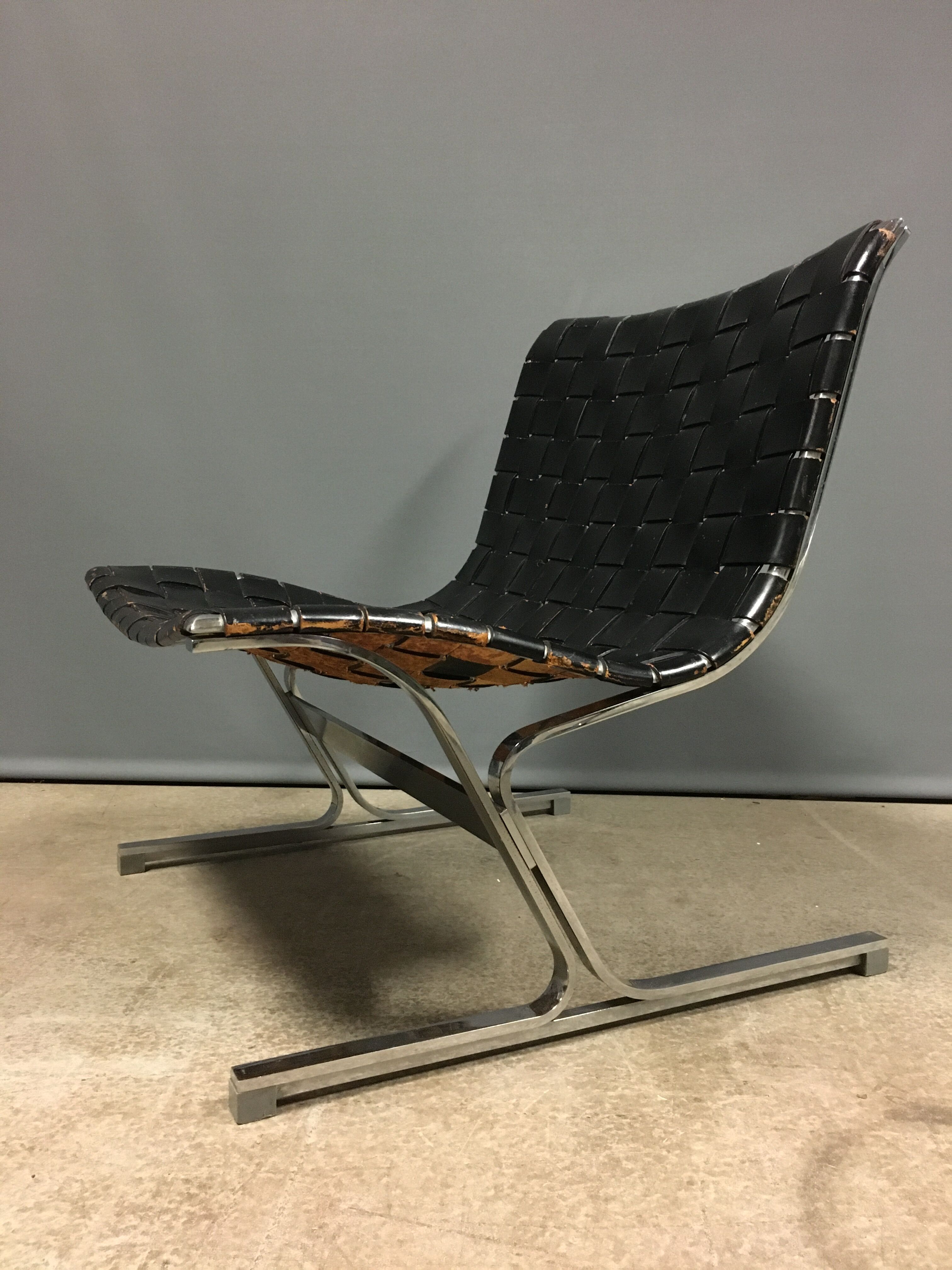 A pair of ross littel luar lounge chairs for icf de padova, italy, 1965