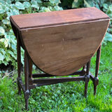 Foldable side table Gateleg in mahogany