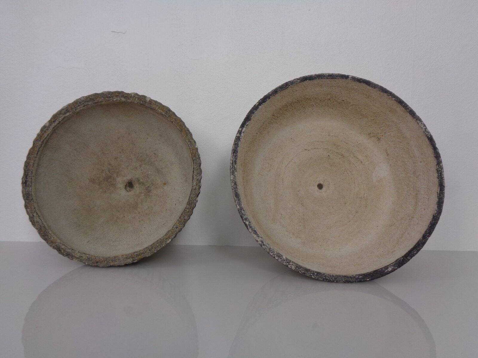 Mid-Century Concrete Planters, 1960s, Set of 2
