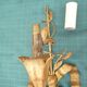 Pair of wall lamps gold patinated vintage metal