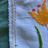 Embroidered table path
