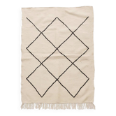 Tapis berbère minimaliste écru et noir 105x140 cm