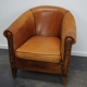 Club armchair in leather color cognac Netherlands