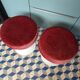 Paire de tabourets 1970 pied tulipe