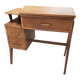 Vintage 1950s side desk with tapered legs.