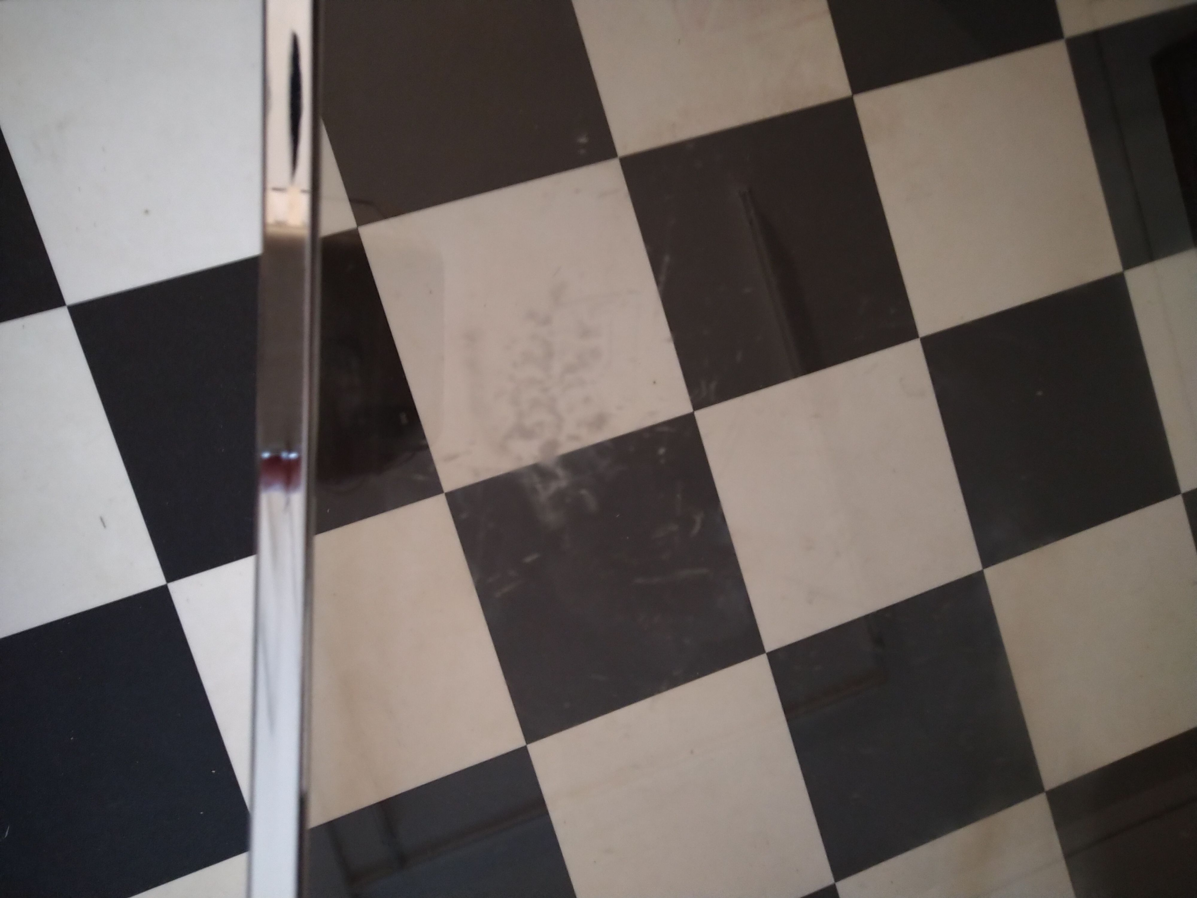 Vintage coffee table in glass and chrome