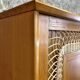 2 Door Wardrobe - Oak and Rattan - Compass Feet - Vintage 50/60's