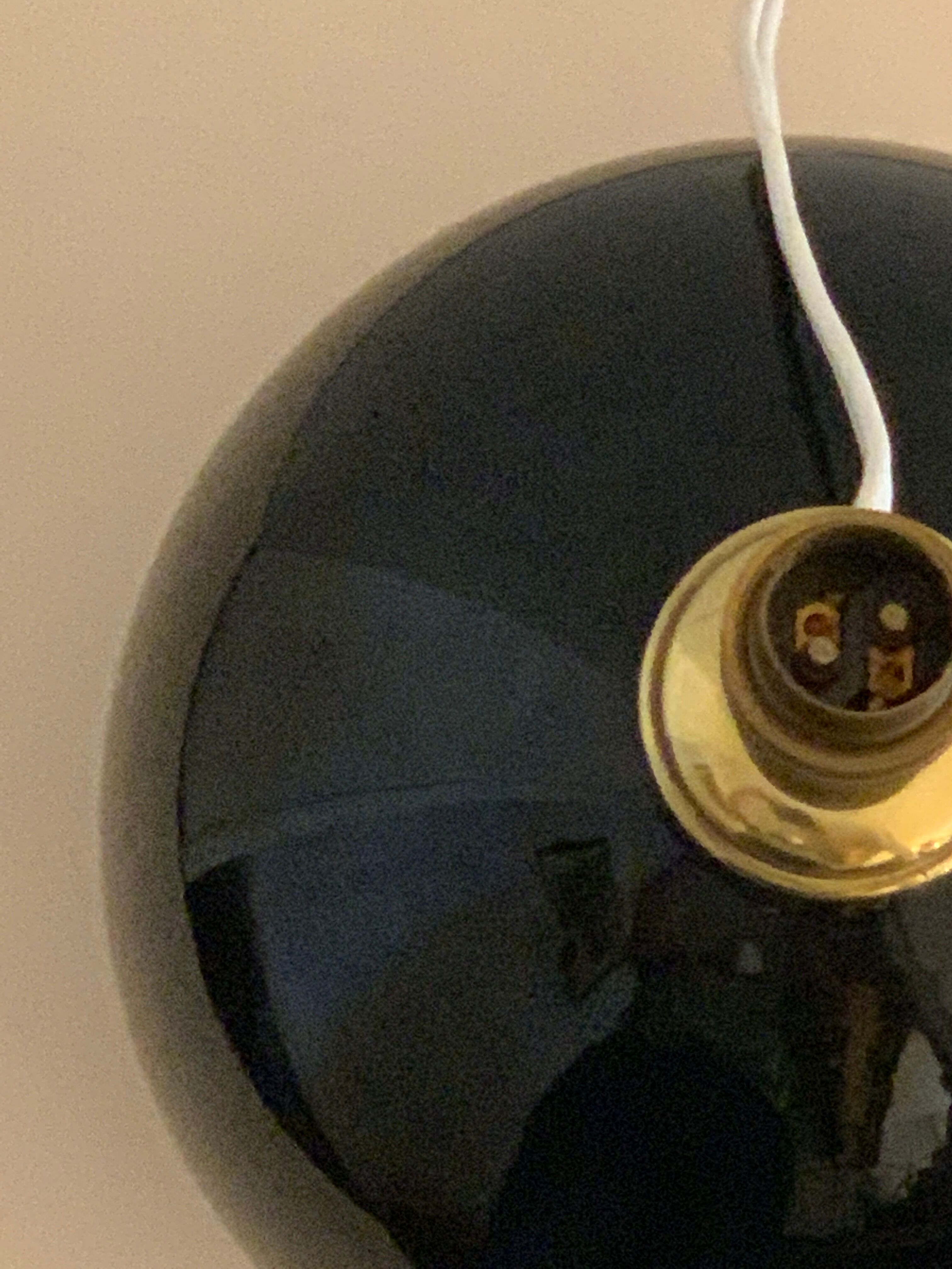 Art deco lamp foot in black opaline