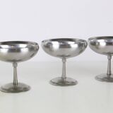 Set of 6 stainless steel bowls by Letang-Remy, vintage French, 1970s