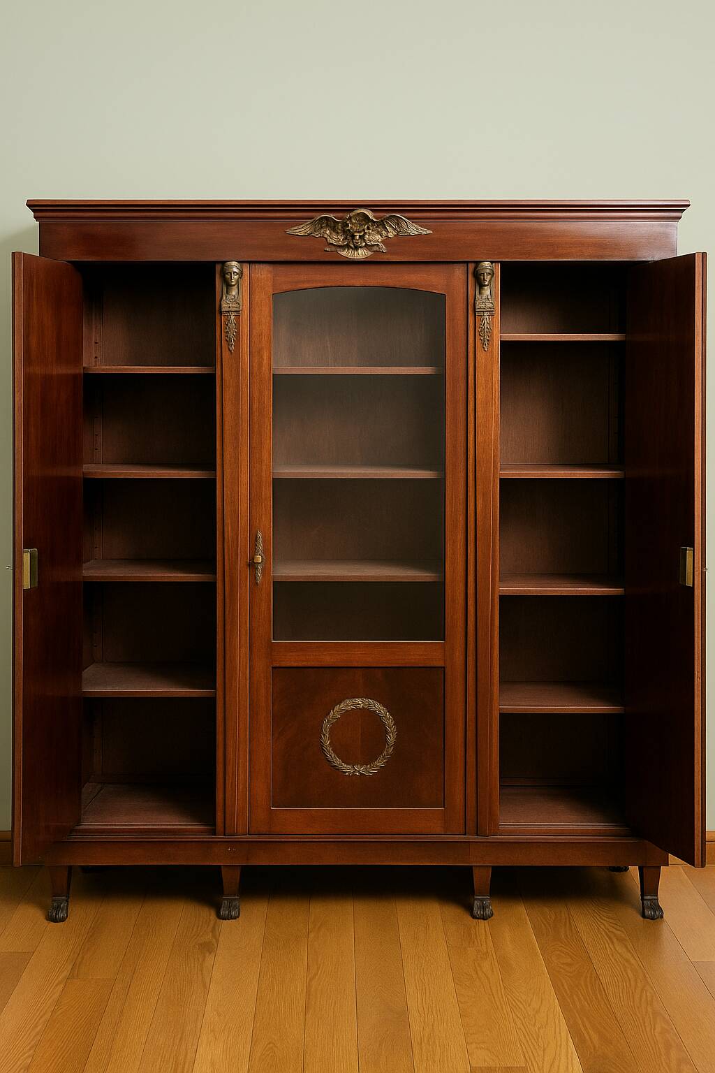 Empire style wardrobe with eagle decor