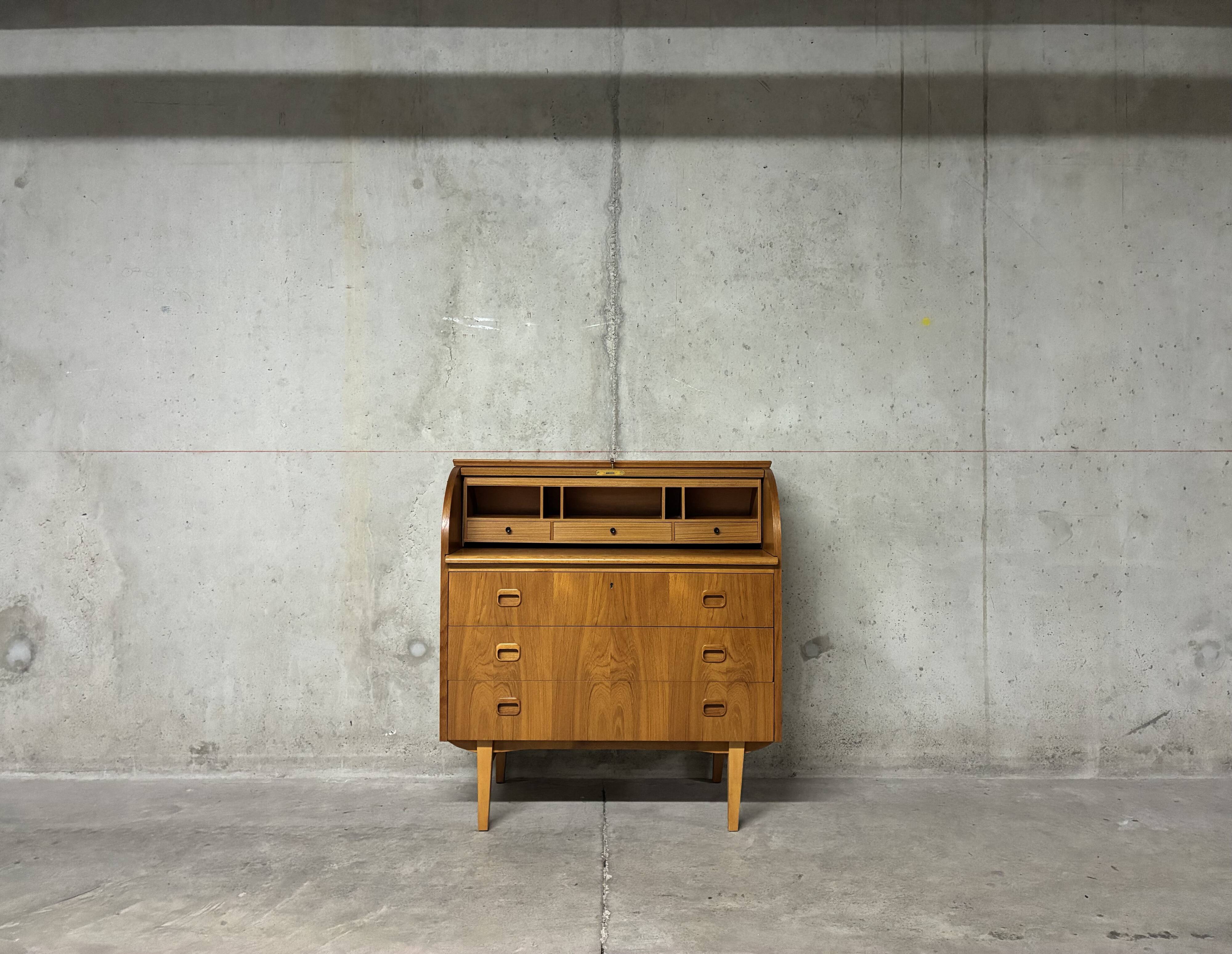 Vintage Scandinavian secretary cabinet from the 1960s.