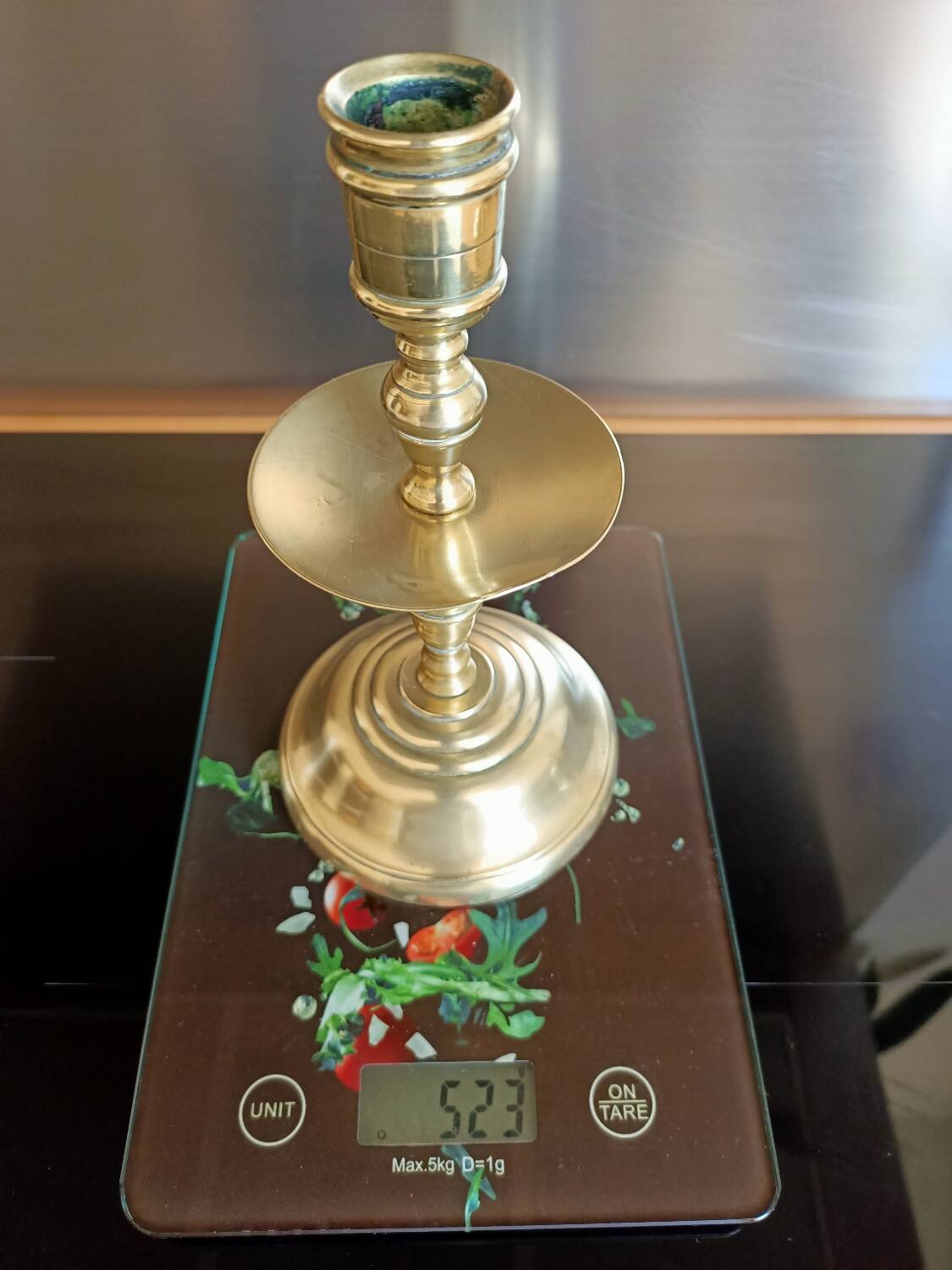 Golden bronze candlesticks