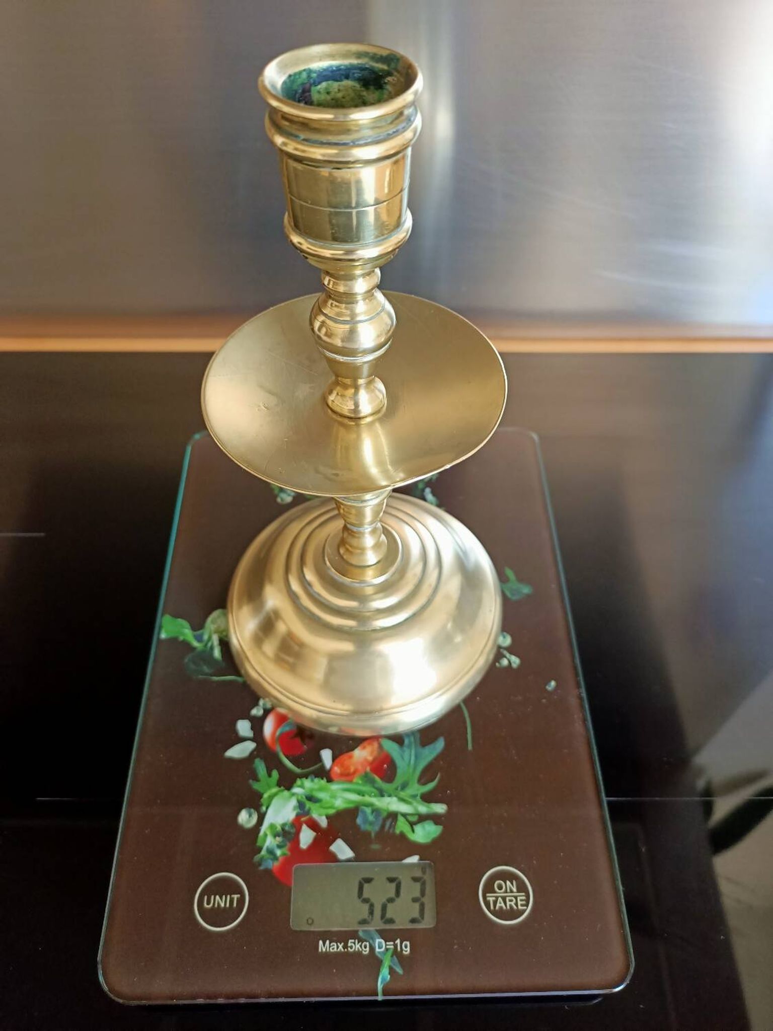 Golden bronze candlesticks