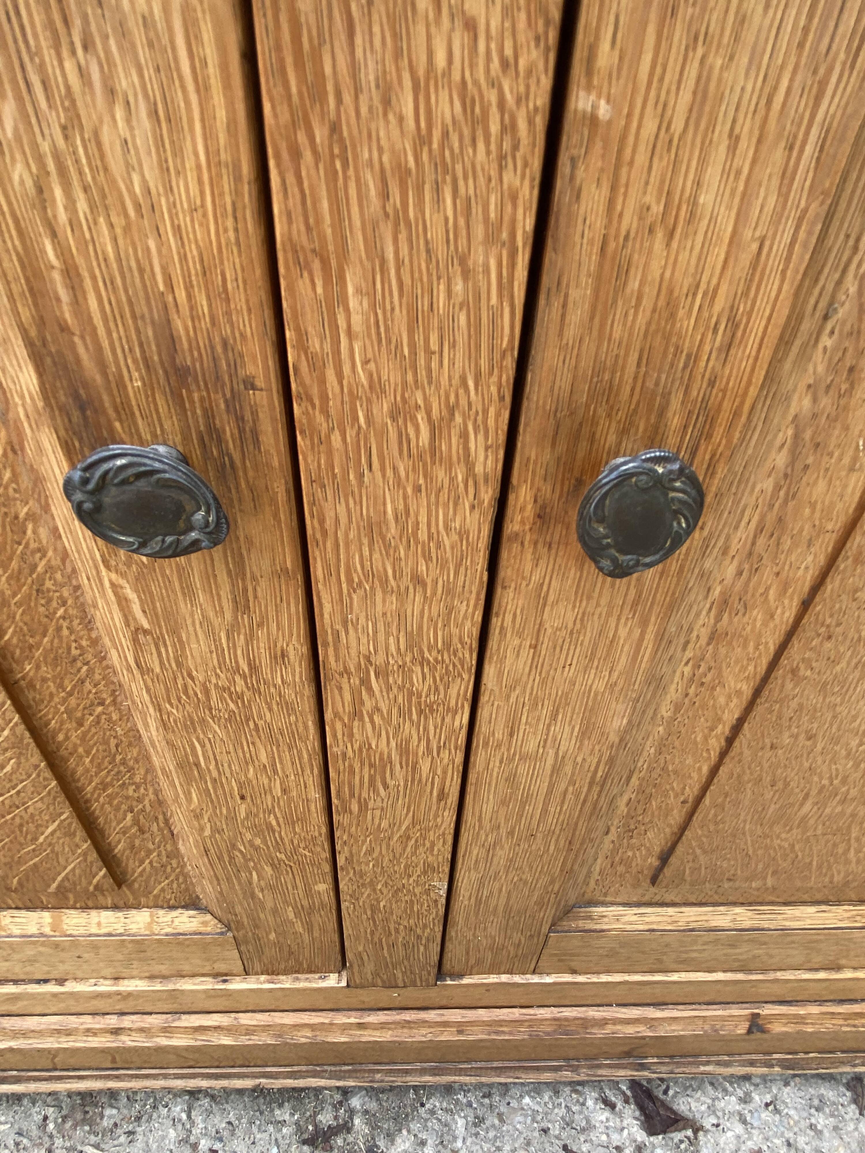 2-door storage unit in oak and oak veneer 50
