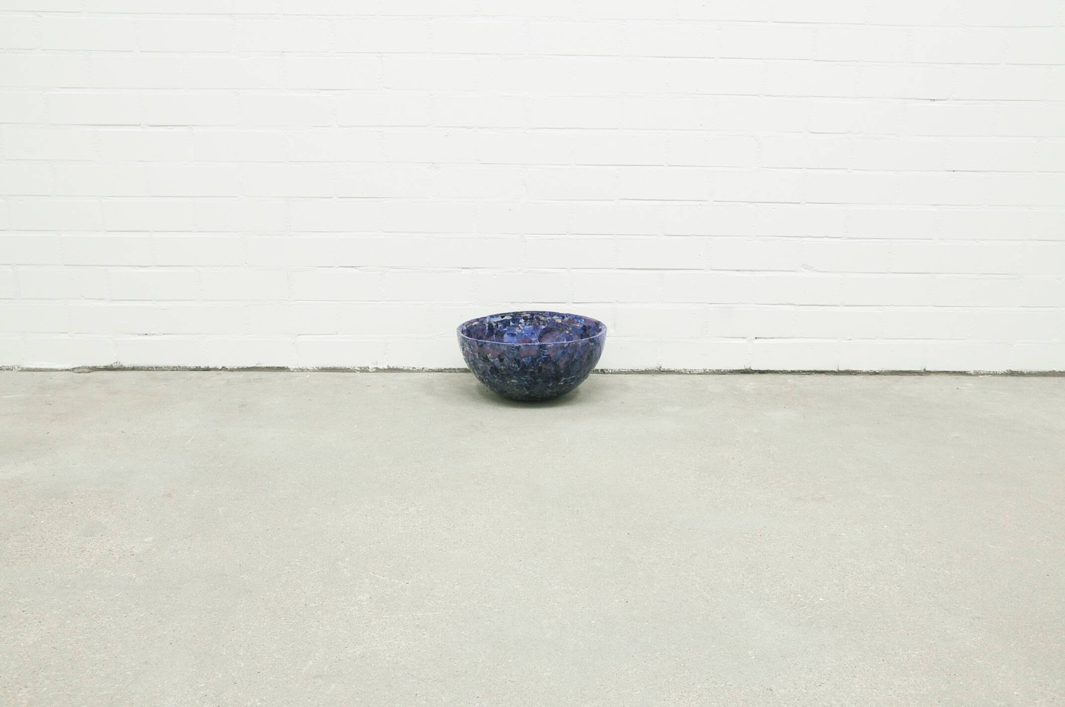 vintage large purple ceramic bowl