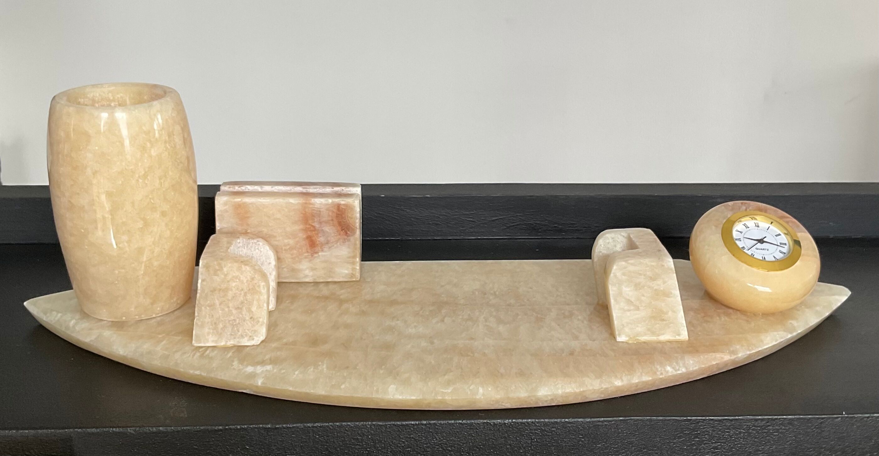 Vintage alabaster office kit 70s