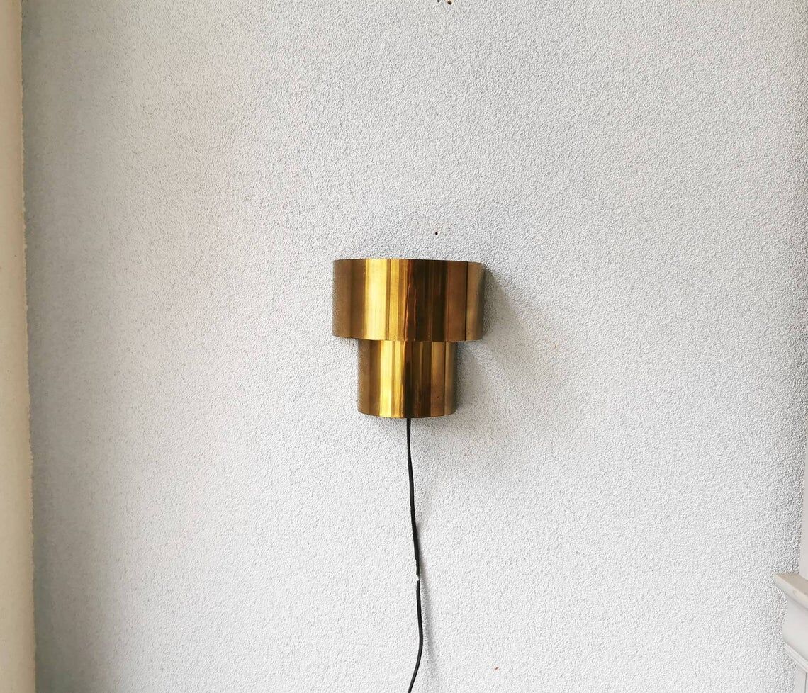 80s metal wall lamp